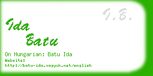 ida batu business card